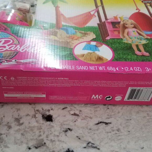 NWT 🩷 Barbie Chelsea Doll Tiki Hut Playset with Moldable Sand. NIB - Picture 7 of 10